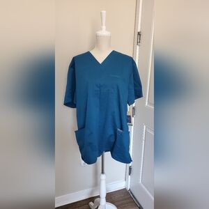 Cherokee Teal V-Neck Men's Short Sleeve Shirt